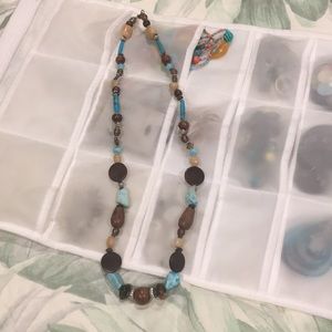 Teal & Brown necklace